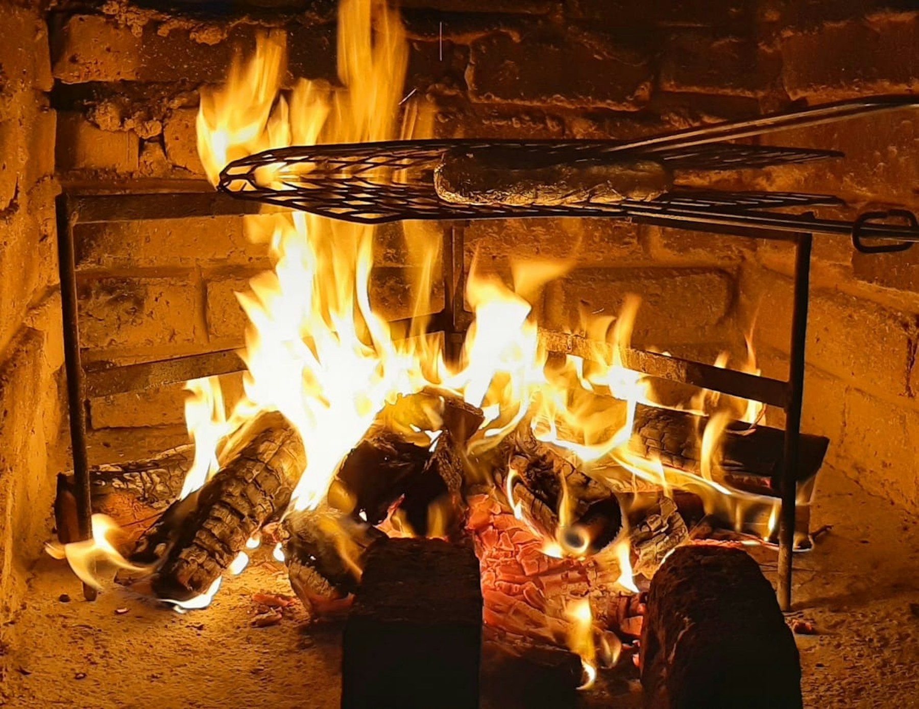 A braai fire at Lushof