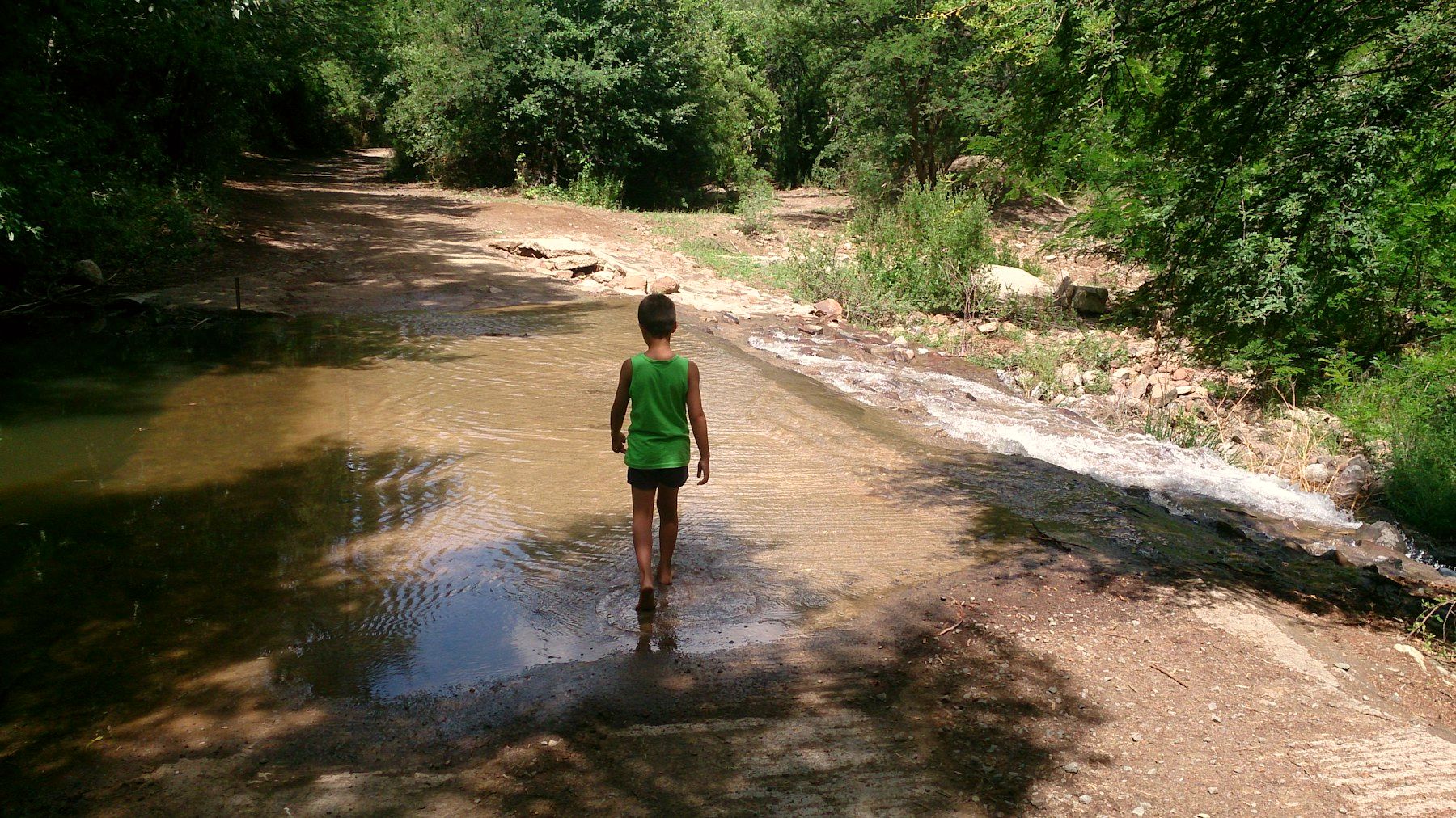 Walking to the river